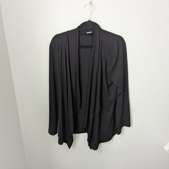 Nomadic Travelers Women's Black Open Draped Cardigan, Large - Picture 1 of 5
